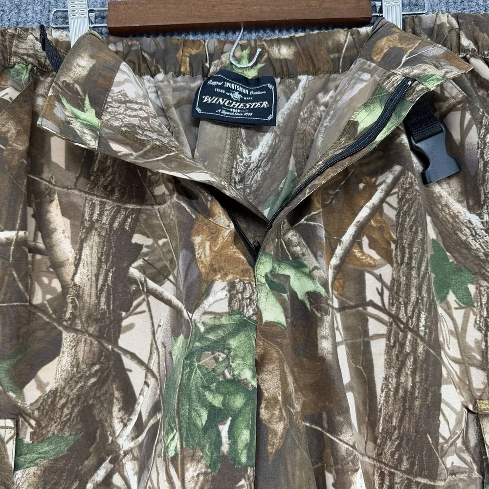 Winchester Realtree Hardwoods‎ Camo Cargo Pants Mens L Nylon Hunting